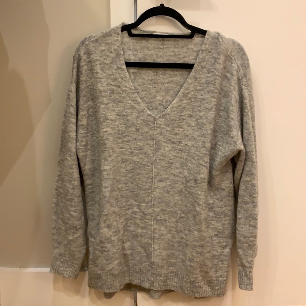 Grey v-neck sweater